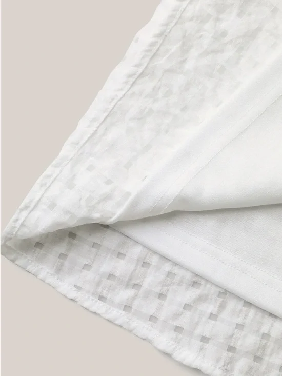 White Textured Flutter Sleeve Top - Picture 3 of 7